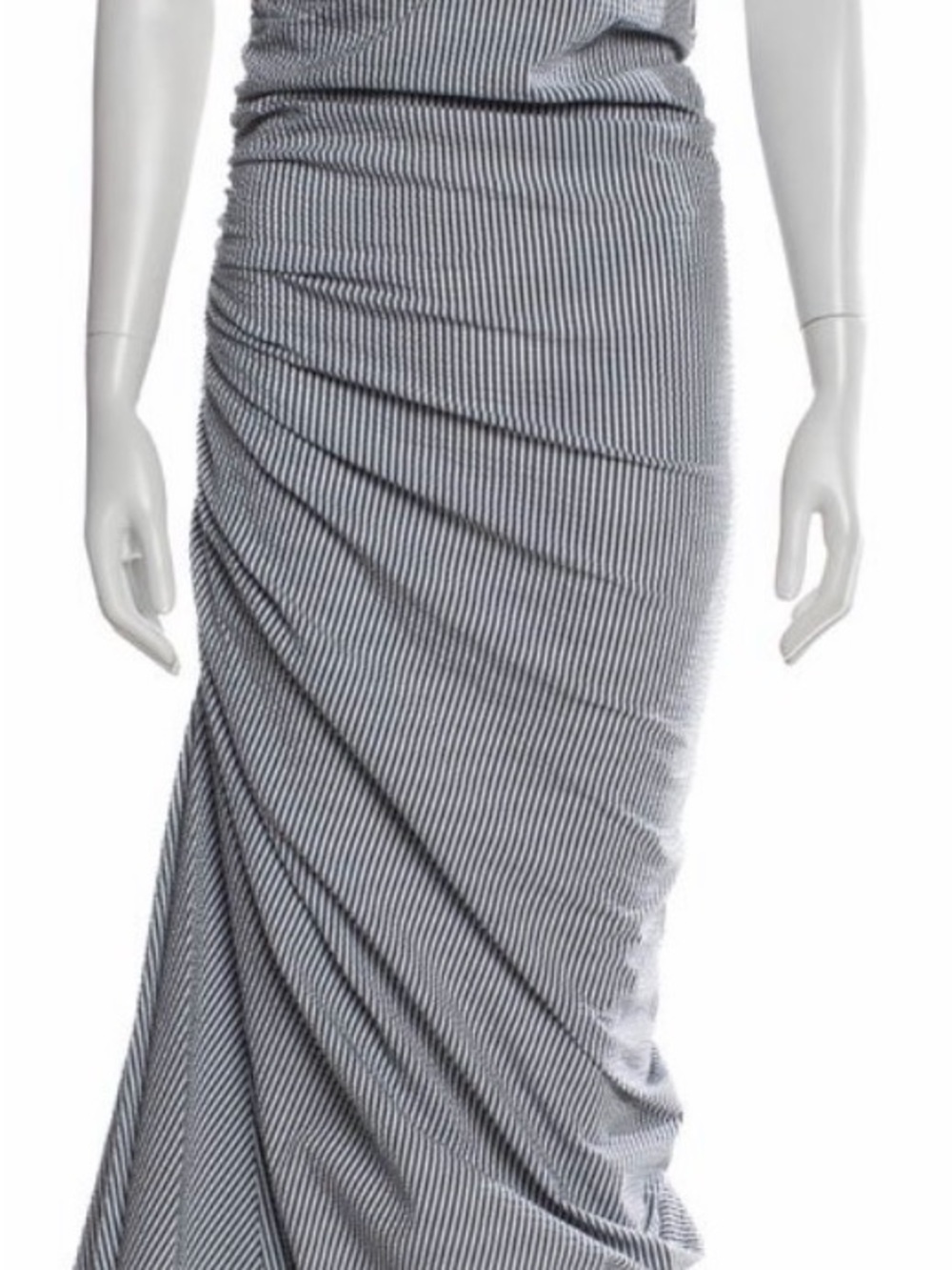 Alaïa Striped Asymmetrical Ruched - Picture 6 of 9